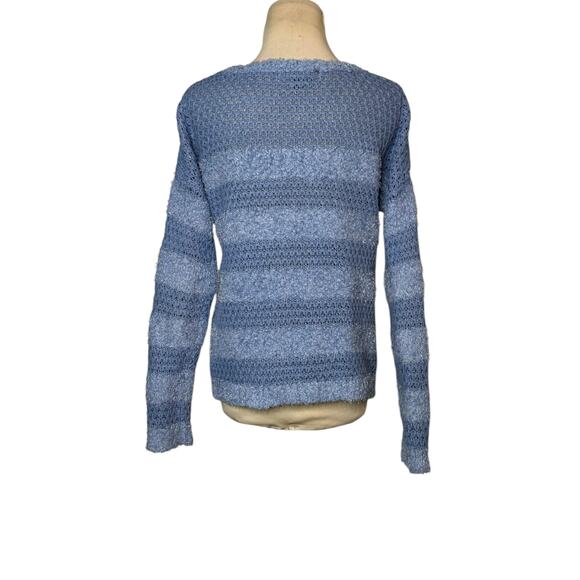 Almost Famous blue stripes long sleeves sweater size Small - Picture 9 of 9